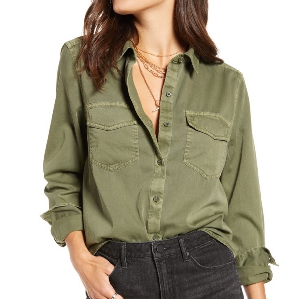 Bp. Washed Chambray Shirt in Olive!